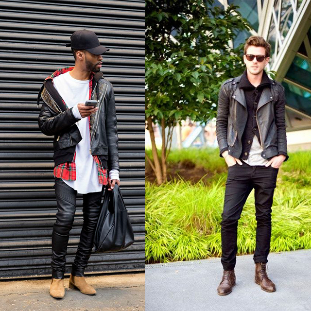 皮夹克又Man又有型,跟超会穿的酷boy学学如何穿搭