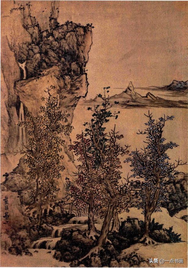 明画家蓝瑛溪山幽居图,明蓝瑛山水画全集