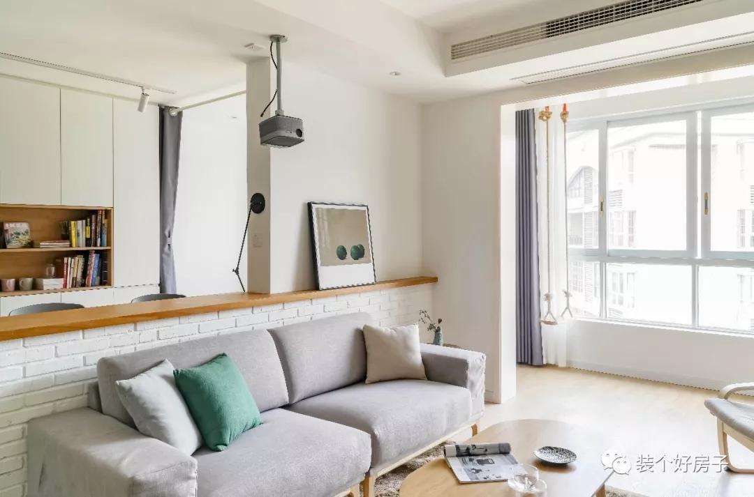 客餐厅吧台书柜一体隔断现代轻奢,客餐一体吧台怎么设计合理