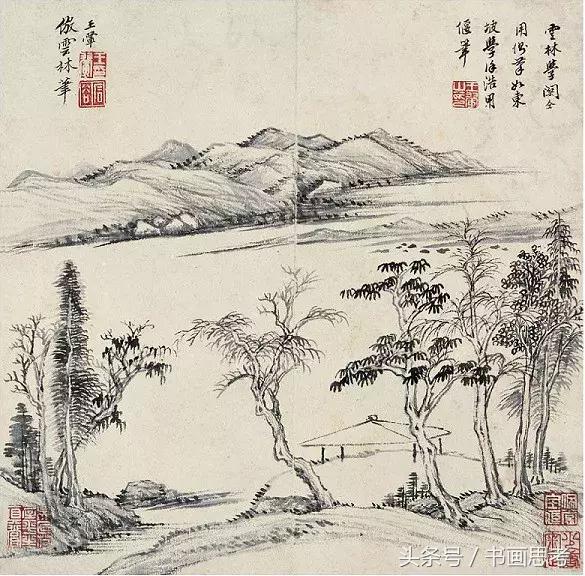 清王翚的山水画,王翚仿古山水册高清图