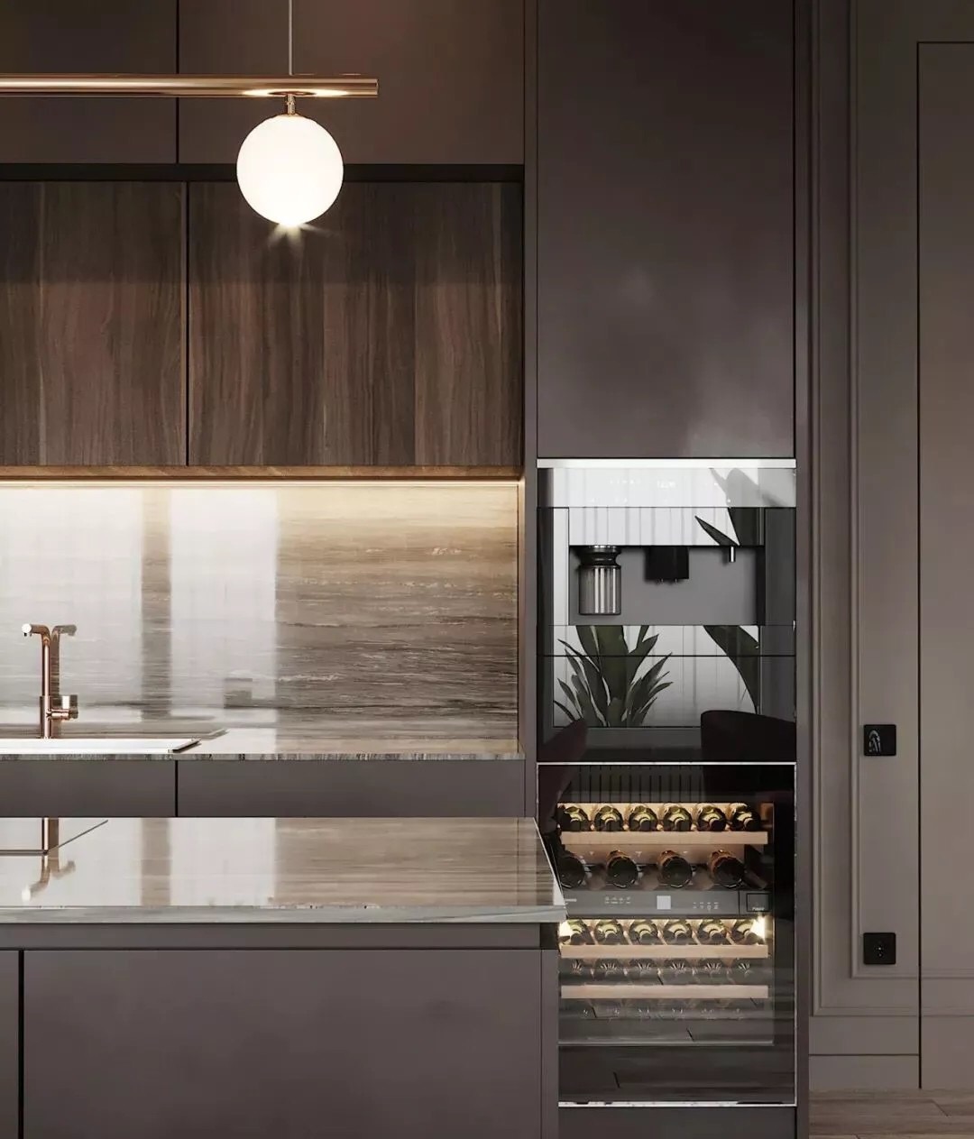 餐厅轻奢风格设计,意式轻奢风餐厅效果图