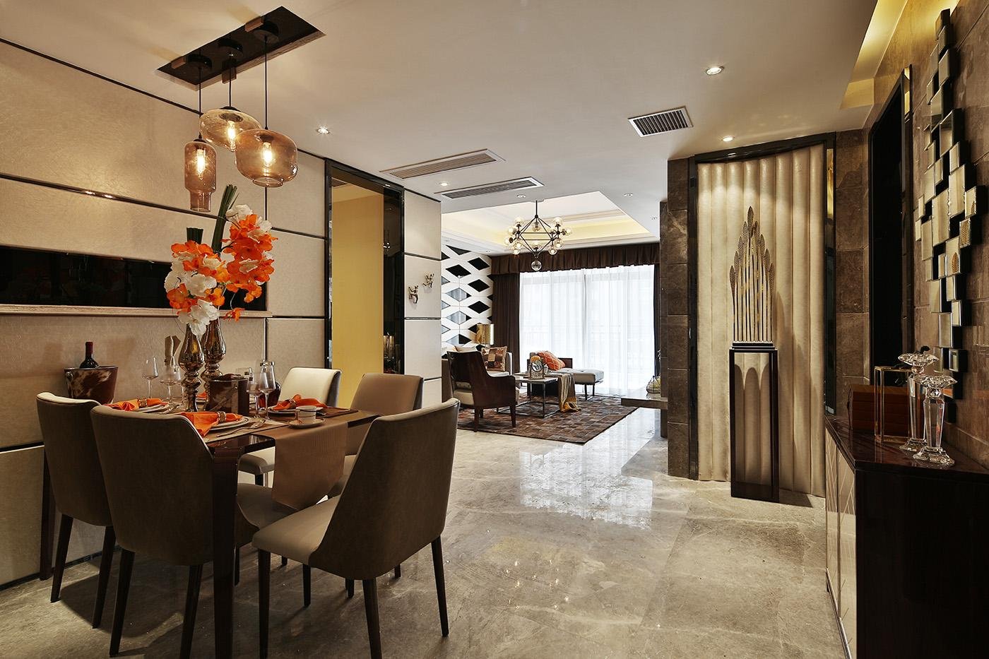 叠层现代轻奢风格装修,现代简约轻奢风格全屋装饰搭配