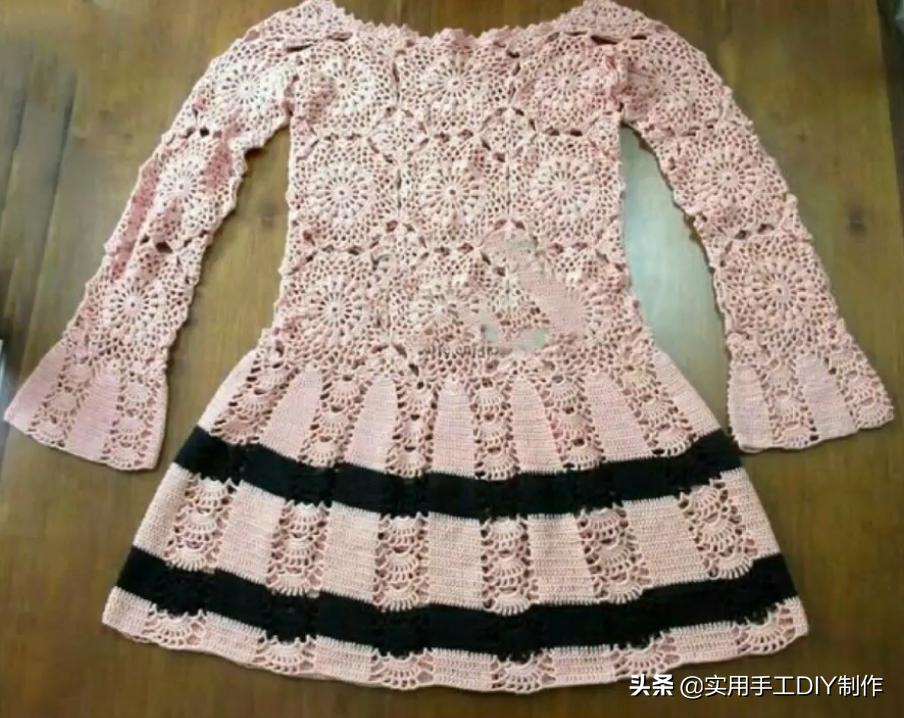 云帛蕾丝圆领披肩钩针图解,蕾丝棒针花样图解
