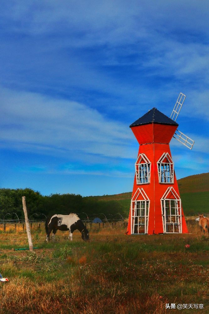 丰宁坝上大滩镇闪电湖,陶醉在秋季