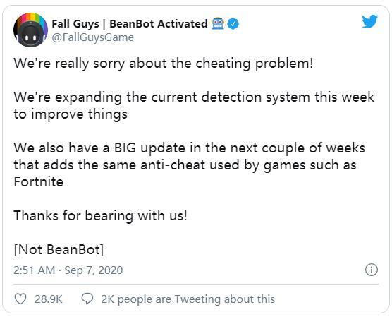 「游日报」企鹅微博宣布停运《糖豆人》反外挂措施升级