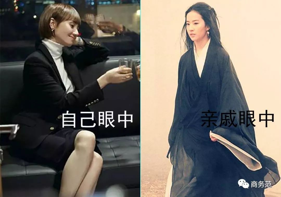 你眼中的自己亲戚眼中的你,自己眼中的你vs男朋友眼中的你