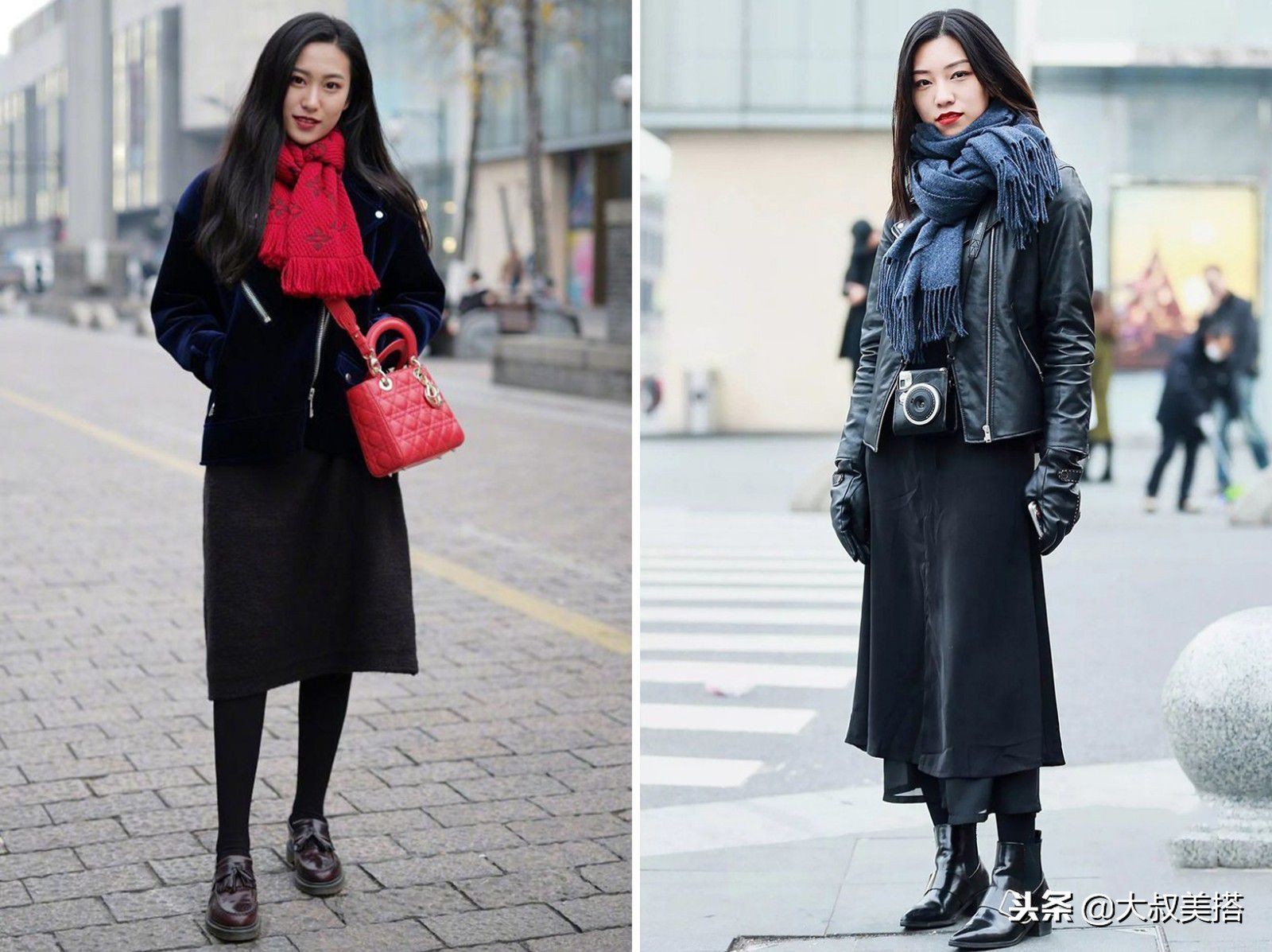 穿大衣冬季长款围巾系法大全,冬季配羊毛大衣围巾系法大全