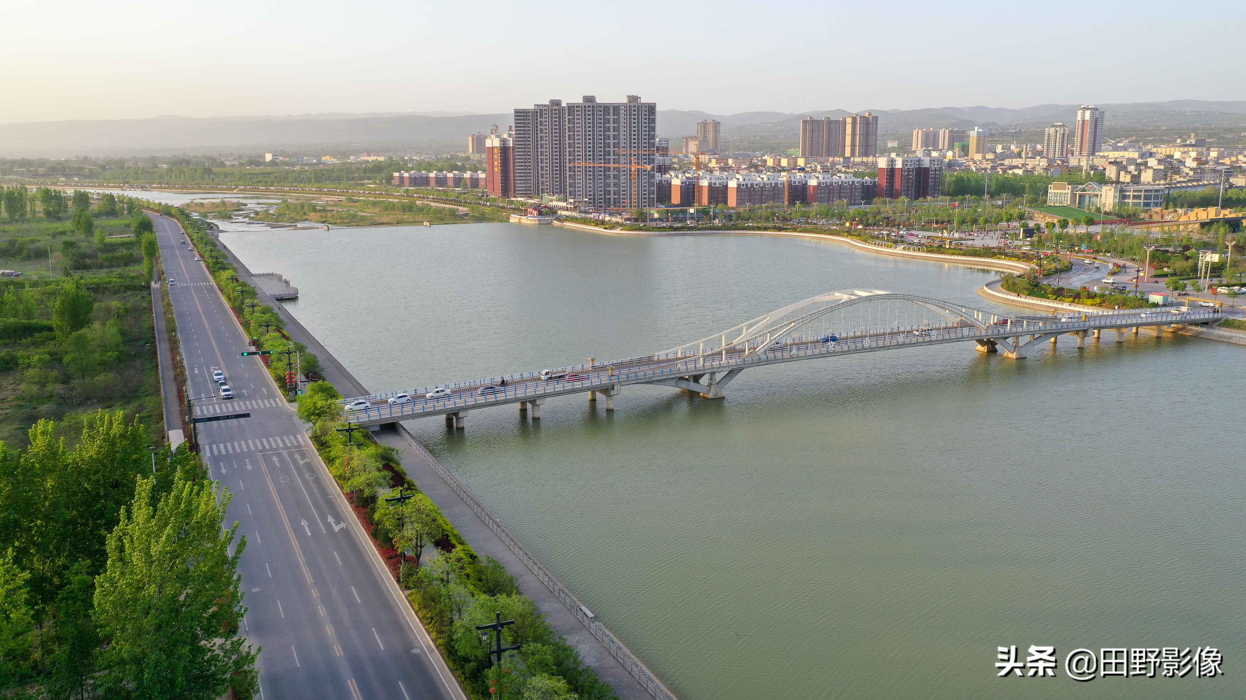 蓝田县航拍美景,蓝田县城的风景图