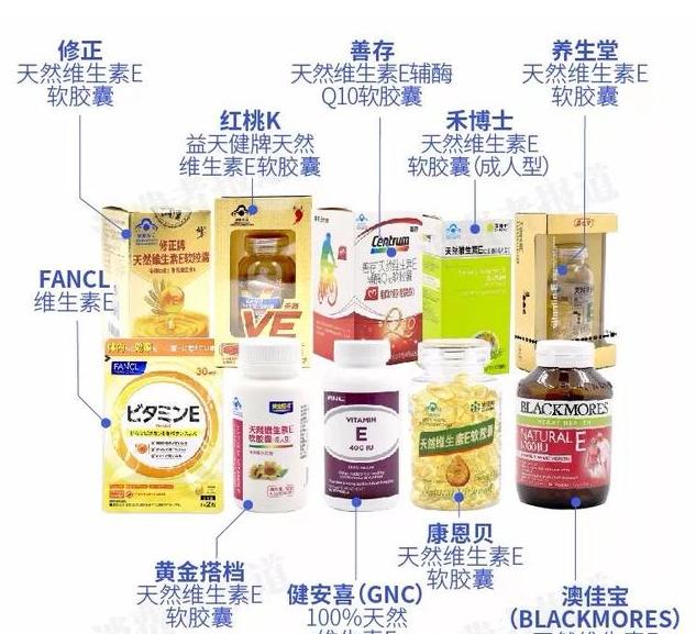 维生素E测评排行榜,各种牌子维生素e评测