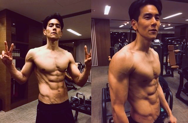 国民老公彭于晏身着西装,国民老公彭于晏跑步