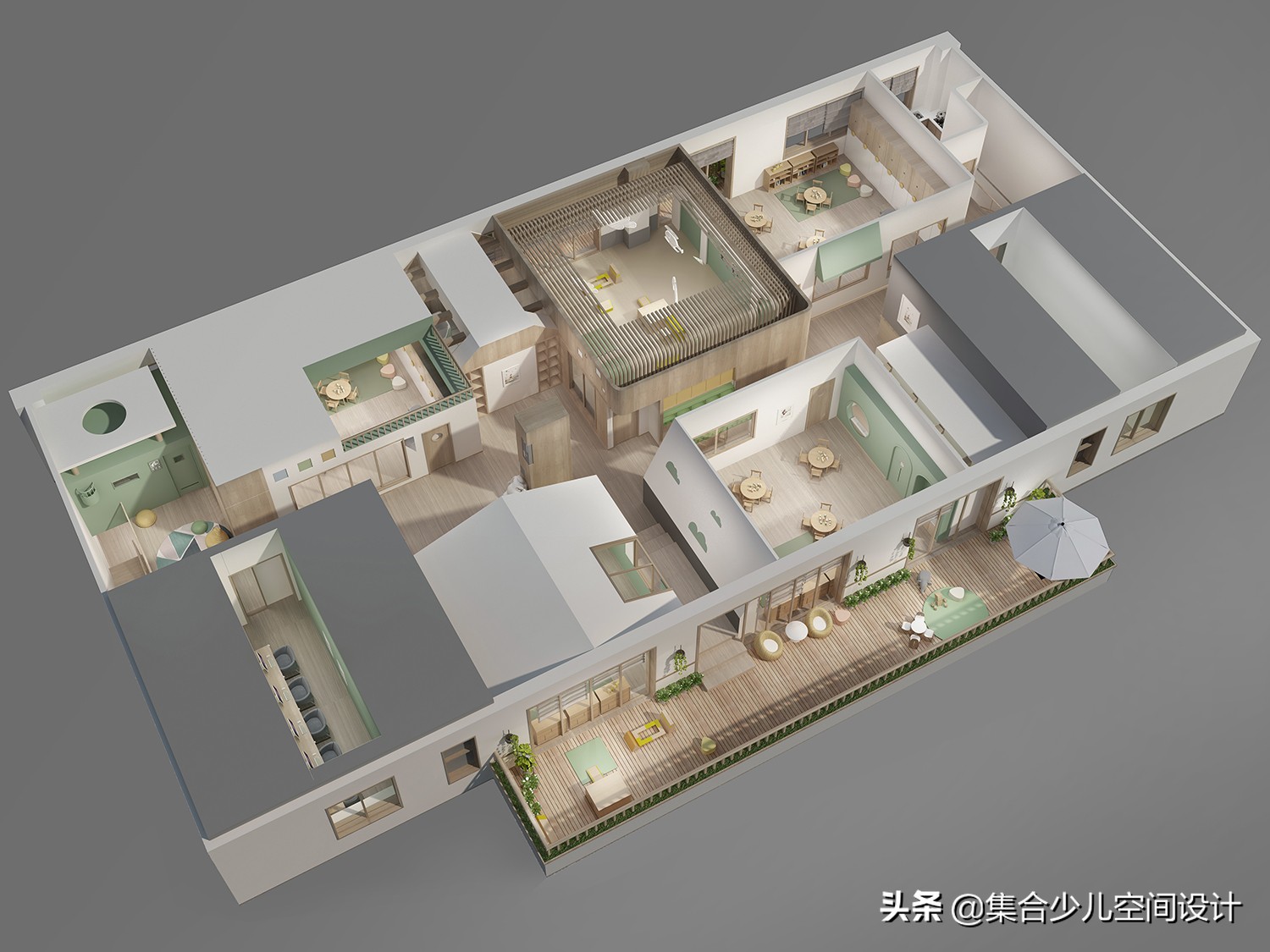 小型早教托育中心设计效果图,孩子的第二个家