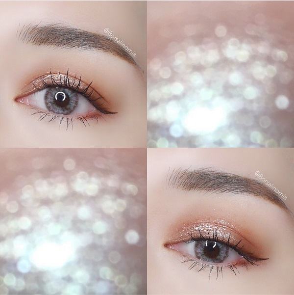 银河系妆容教程单眼皮,银河系里的液体眼影