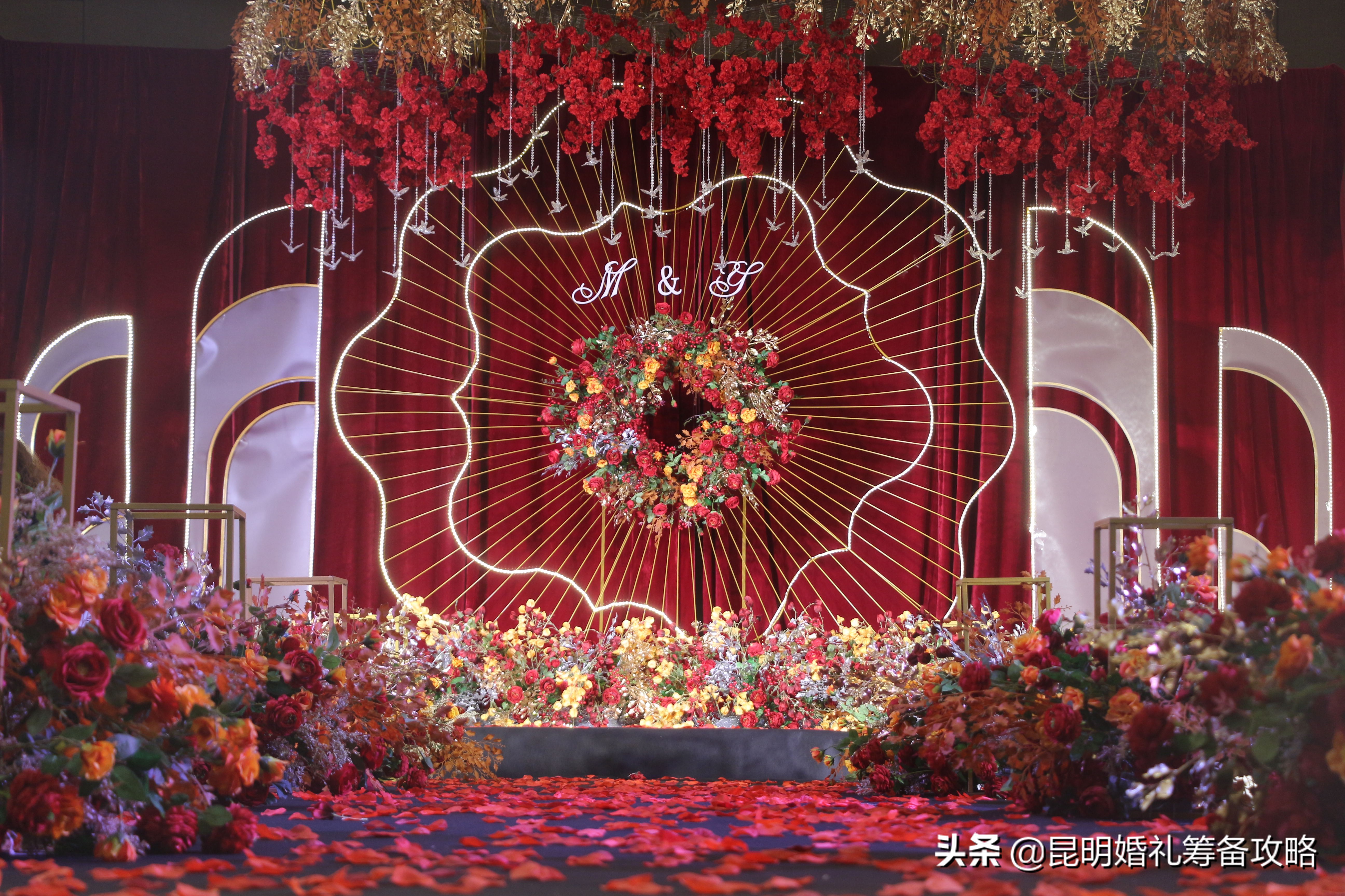 在昆明结婚，天恒大酒店婚礼现场布置图赏析