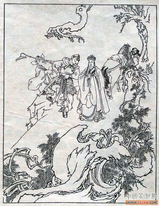 《西游记》之三打白骨精背景图,西游记三打白骨精文字版图文