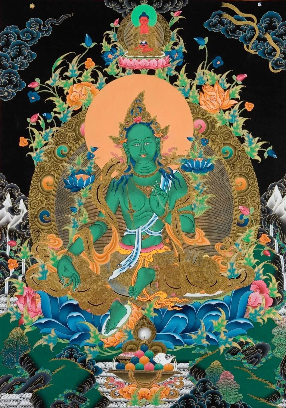 尼泊尔手绘唐卡和西藏唐卡区别,尼泊尔唐卡和藏区唐卡的价格