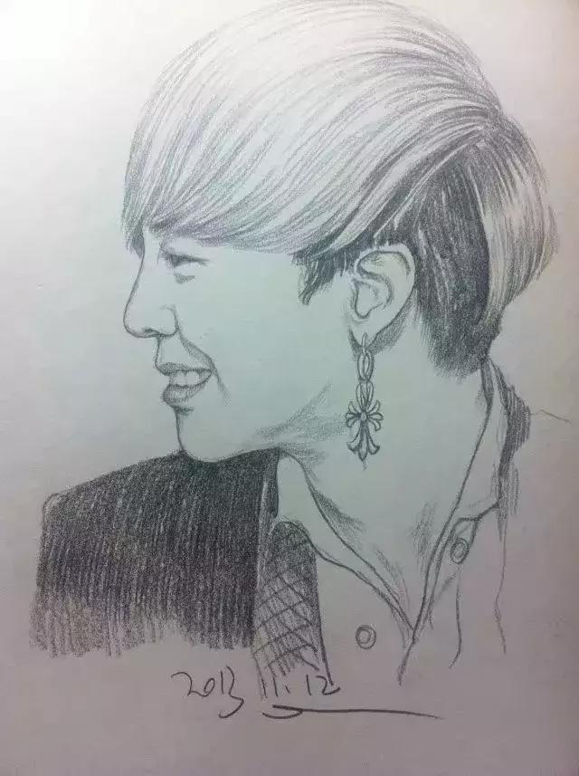 速写看一眼画一笔,用速写的方法画肖像画