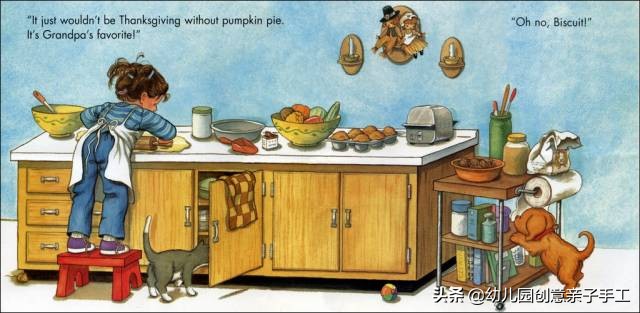 感恩节孩子英语启蒙选绘本,感恩节亲子绘本作品幼儿园制作