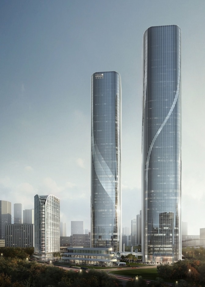 杭州地标性高楼,杭州双子塔高楼图