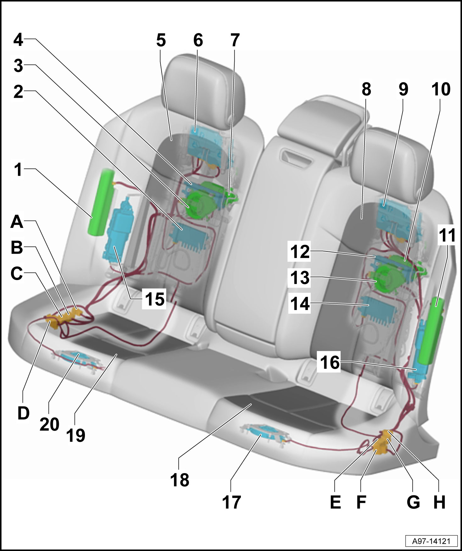 汽车全车部件讲解大全,全车465个电子部件详解