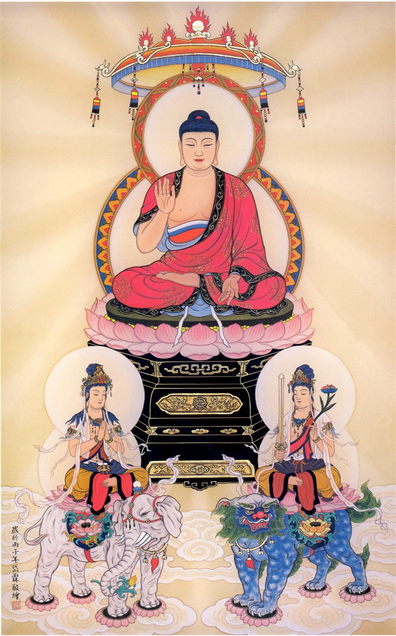 西方三圣是指阿弥陀佛图片,佛教西方三圣阿弥陀佛像