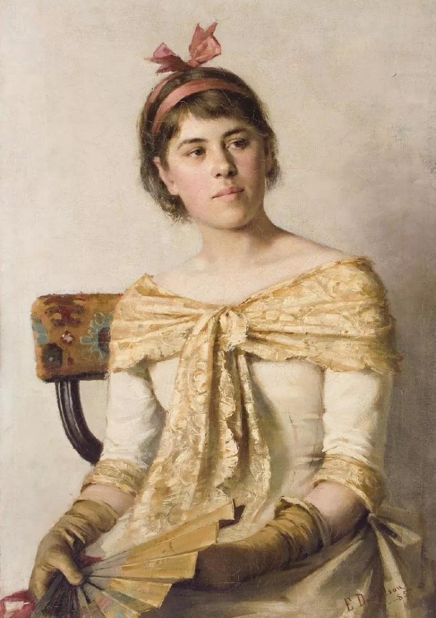 芬兰艺术家唯美人物油画,芬兰女性艺术家