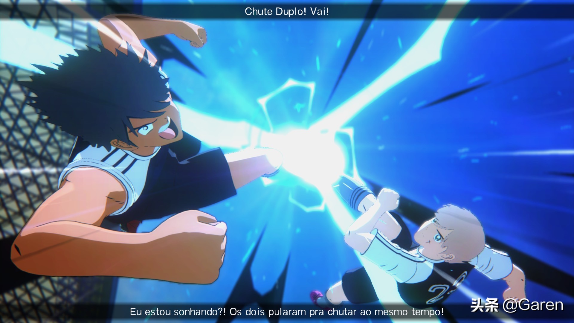 经典足球小子,天空翱翔的男孩