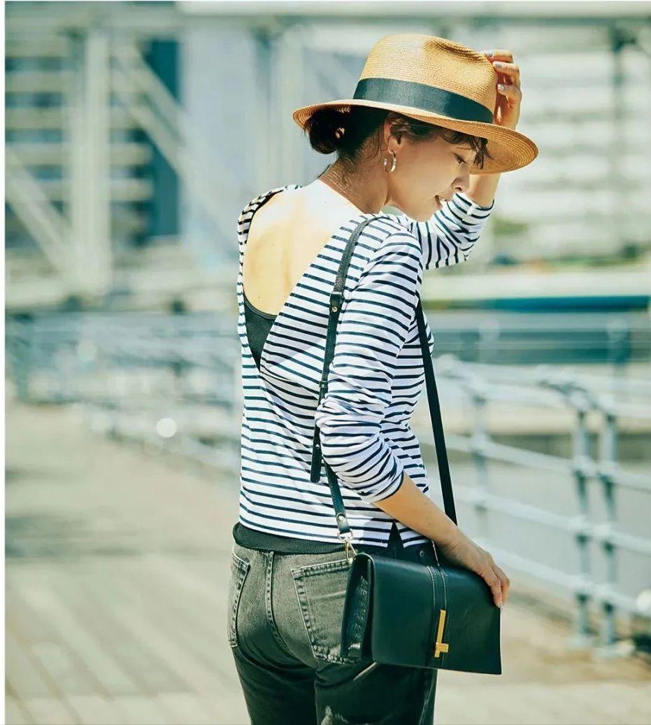 日本太太在上海的冬天穿搭,蓝色条纹衬衣穿搭推荐