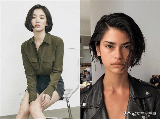 圆脸大方脸发型女2020流行发型,大圆脸女生适合的发型中分