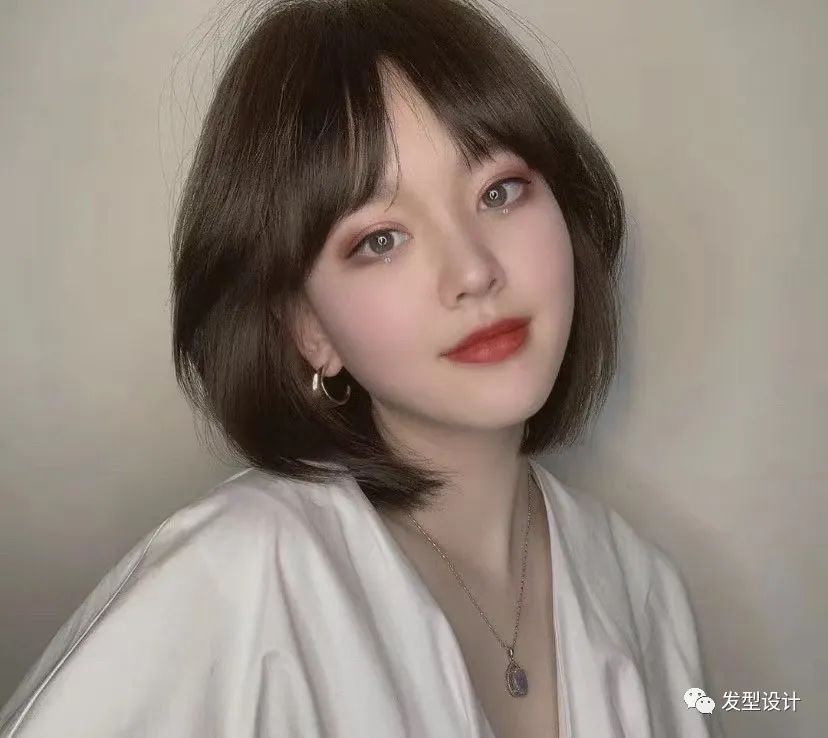 八大网红刘海短发,无刘海短发发型女