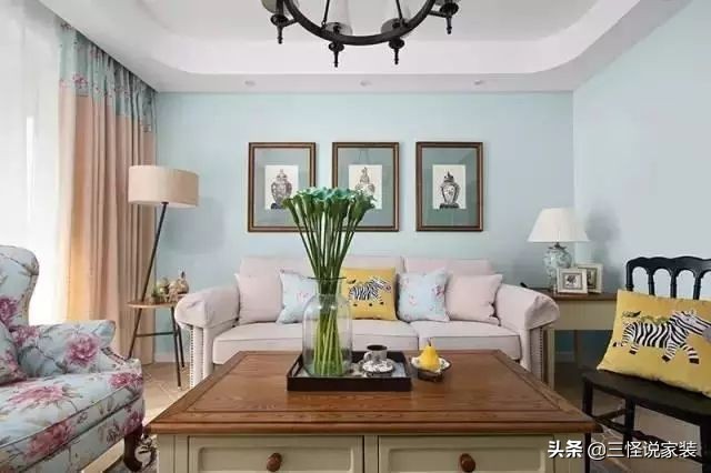 电视背景墙与沙发墙不对称效果图,现在装修沙发背景墙流行什么风格