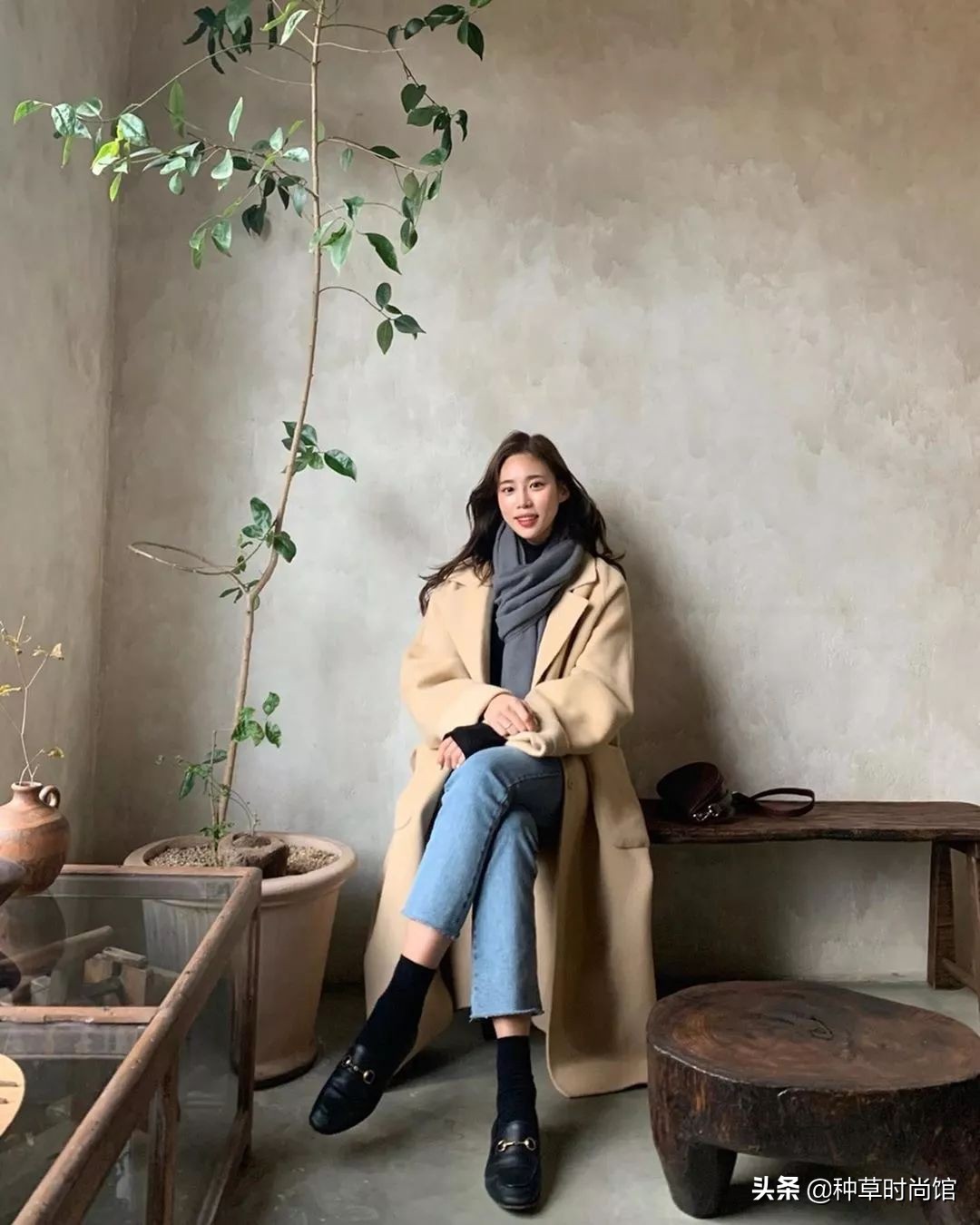 夹克直筒裤,夹克直筒裤穿搭