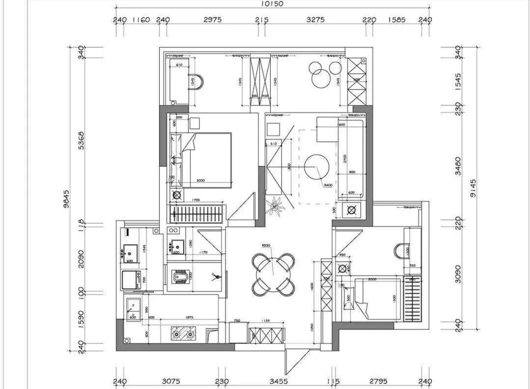 原木风茶室20平方空间装修效果图,100平方小户型原木风带茶室设计