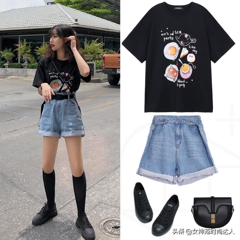 设计感短袖简约t恤舒适休闲穿搭,短袖设计感时尚百搭字母印花t恤