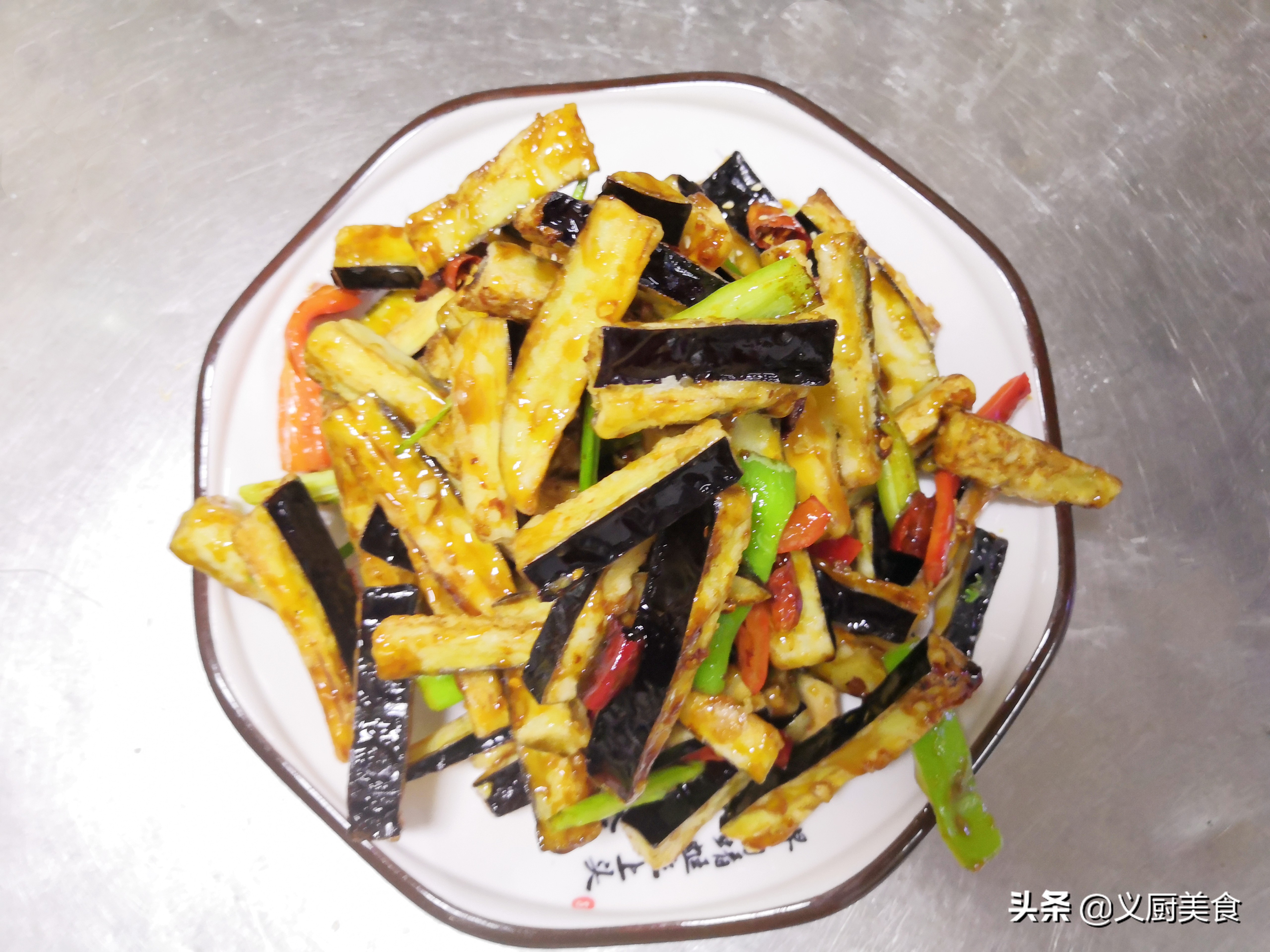 风味茄条饭店正宗做法,风味茄条做法料汁