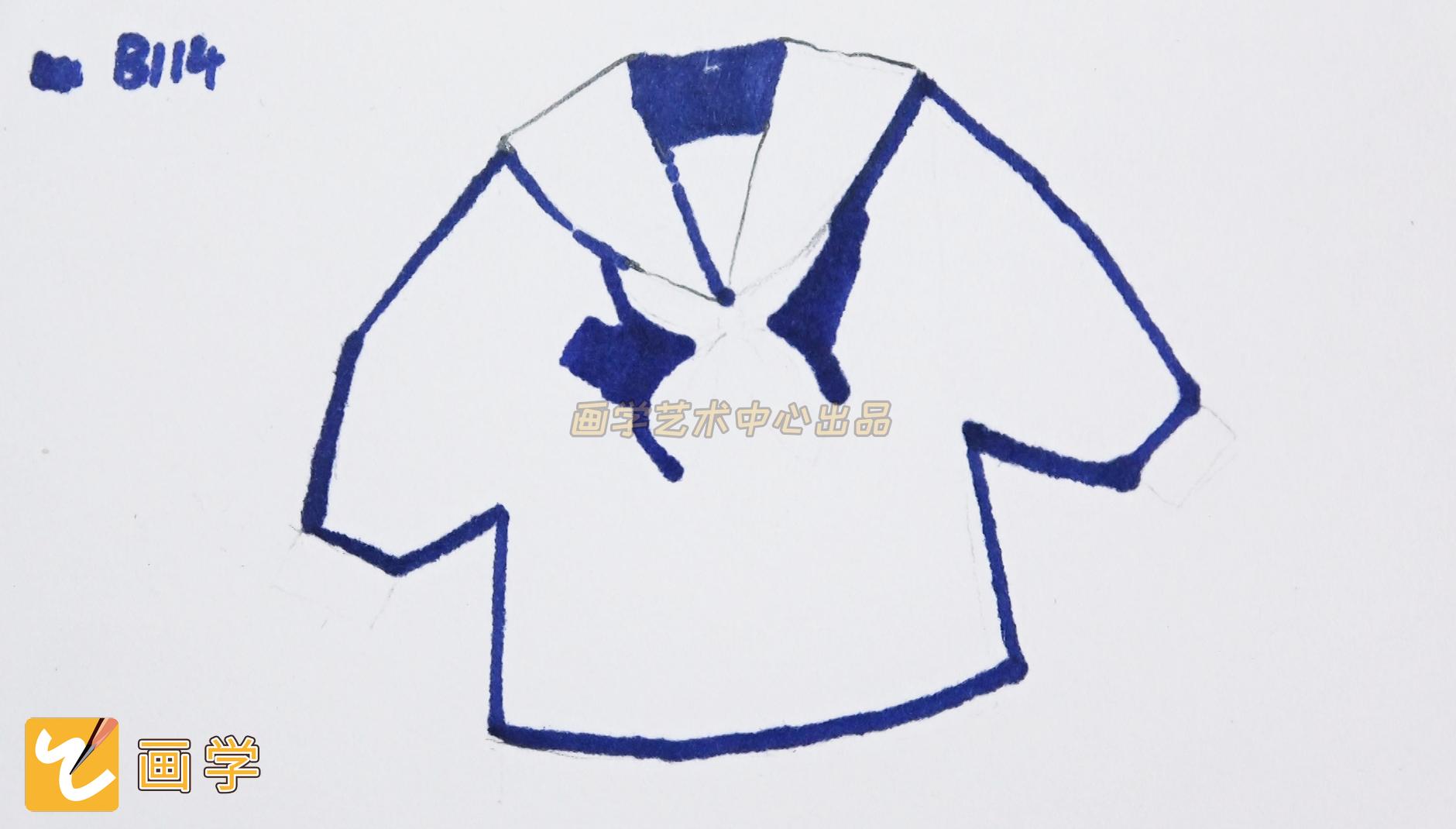 可爱简笔画教程,用马克笔画衣服教程简笔画