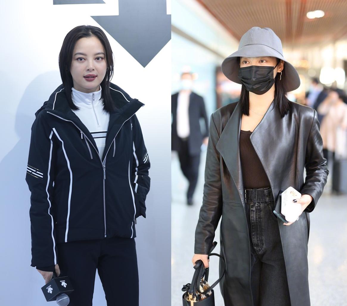 辛芷蕾大衣皮裤穿搭,辛芷蕾连体裤穿搭