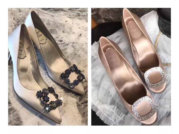 婚鞋bling,水晶鞋婚鞋明星同款