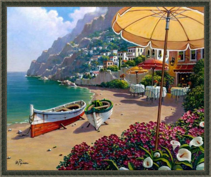 唯美风景头像油画,唯美乡村田园风景油画