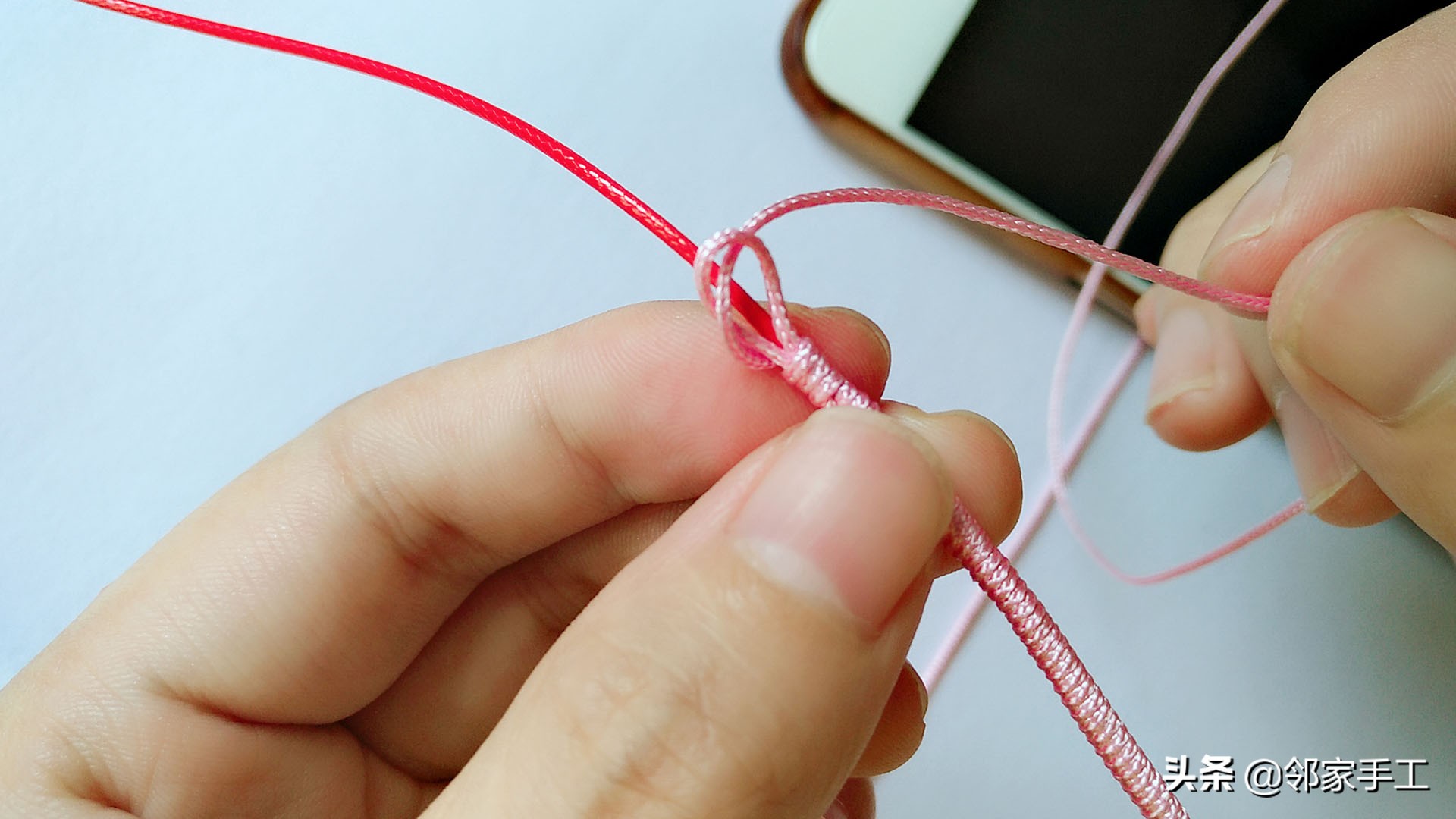 编绳绕线的教程慢动作,手工编织绕线技巧