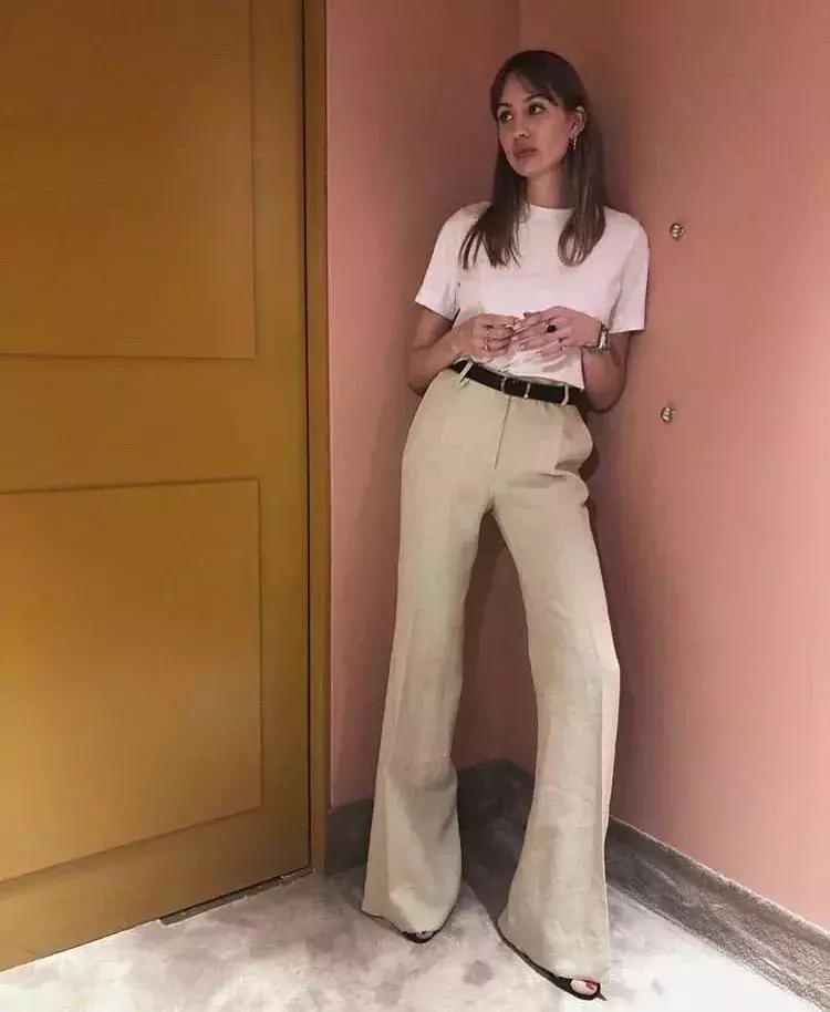 夏天亚麻显瘦气质套装,今夏流行穿亚麻高级爆了