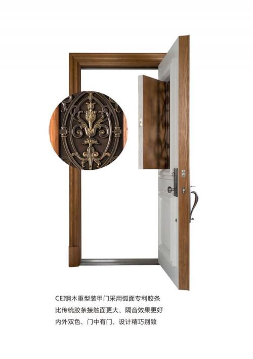 猪年精品：核桃智能锁匹配CEI铸铝钢木装甲门很受高端消费者喜欢