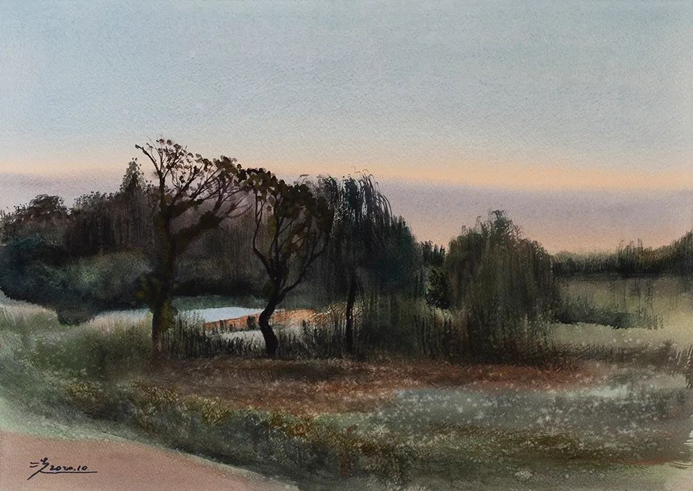 阿文绘画工作室,阿文流体画荷花