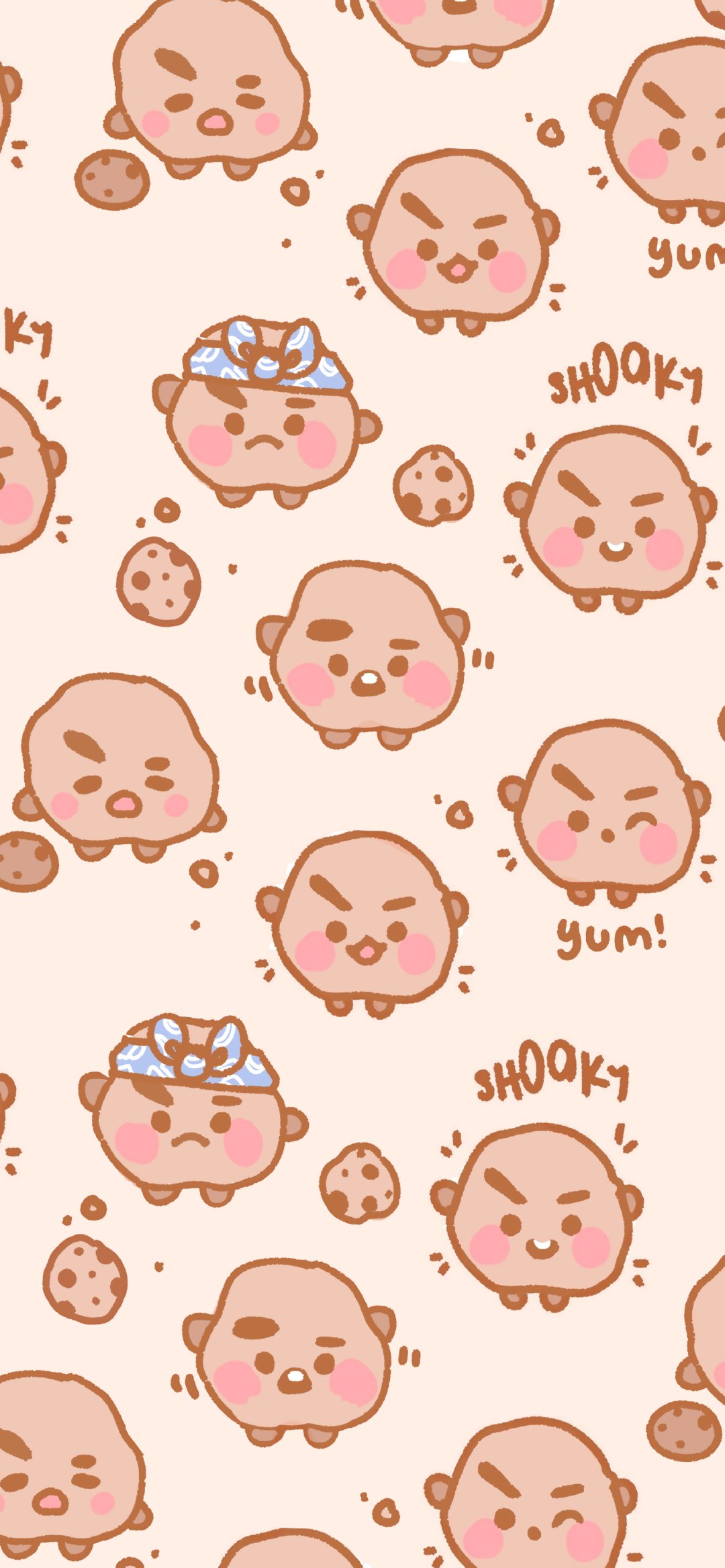 最新版可爱卡通粉色平铺壁纸,可爱卡通壁纸2023图片可保存