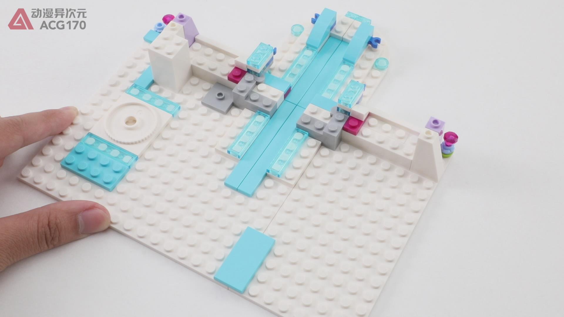 迪士尼冰雪城堡乐高教程,乐高冰雪奇缘艾莎城堡拼装视频