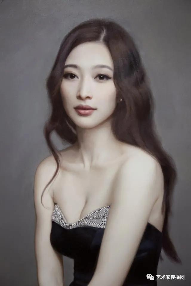 美国写实油画大师作品欣赏,写实油画中国女肖像脸部调色技巧
