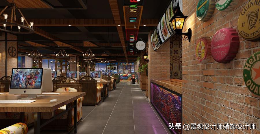 网咖设计效果图,网咖设计图哪找