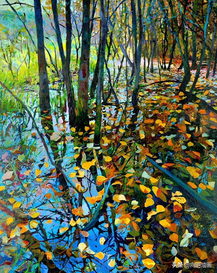 美国艺术家艾伦·迪特布兰特魔法森林的叶子沙沙作响