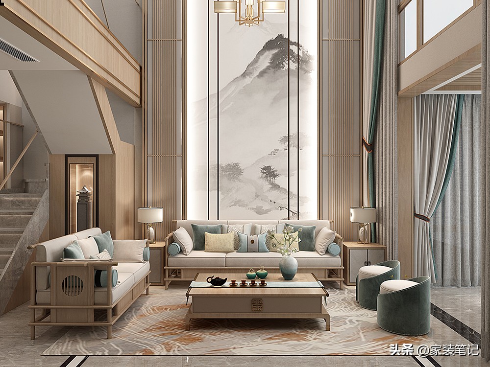 开间12米进深9米中式复式楼别墅,发现一套好房