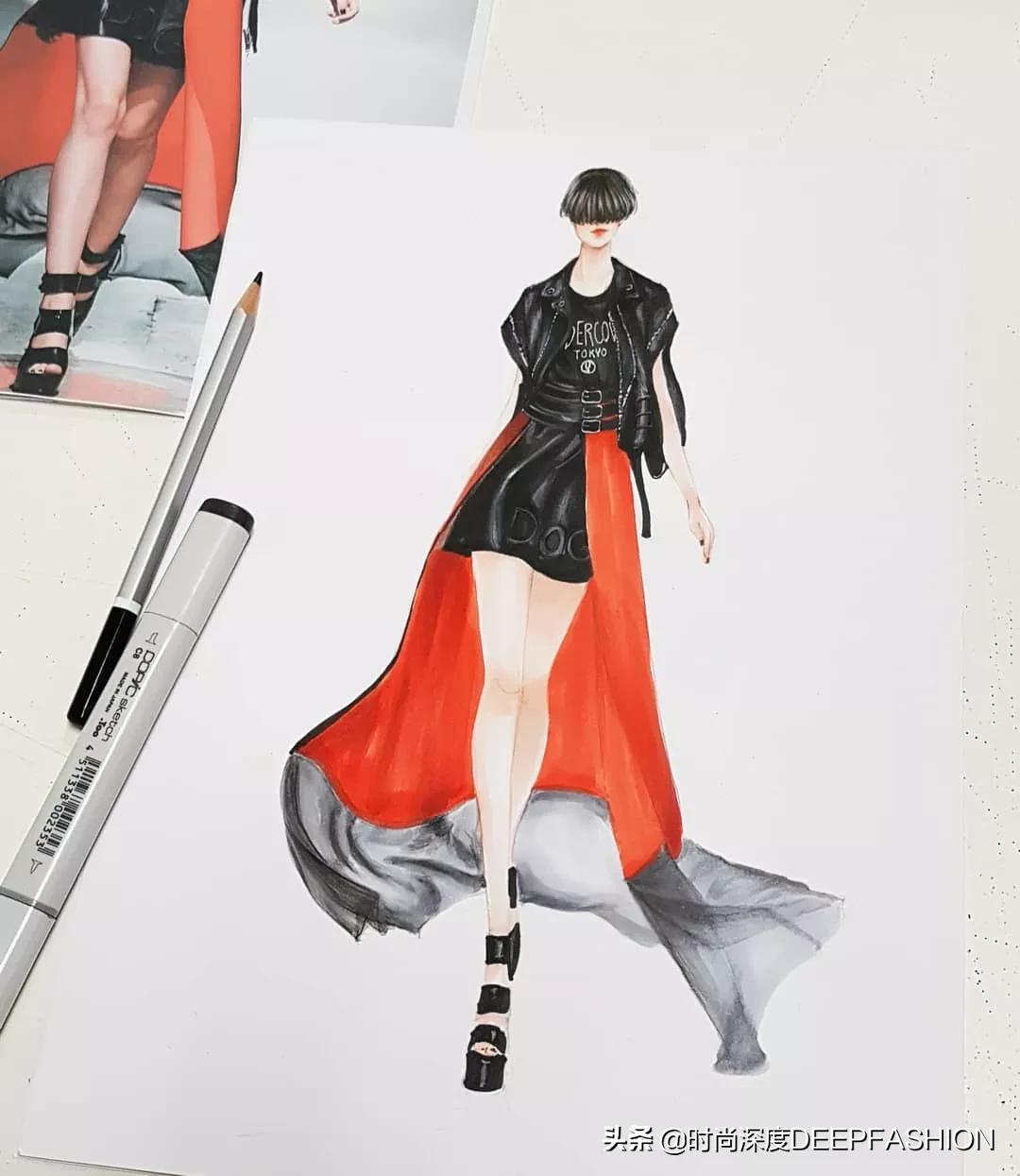 服装设计图三张,服装设计系列效果图