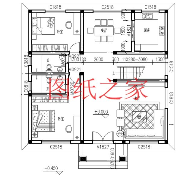 开间小房子怎么装修,开间只有4米怎么建房